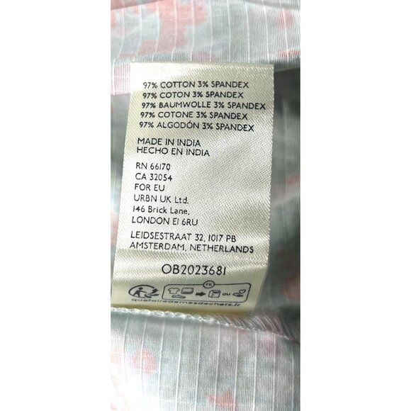 Free People Made Me Smile Strapless Floral Dress Pleated Skirt Button Back XL - Picture 13 of 14